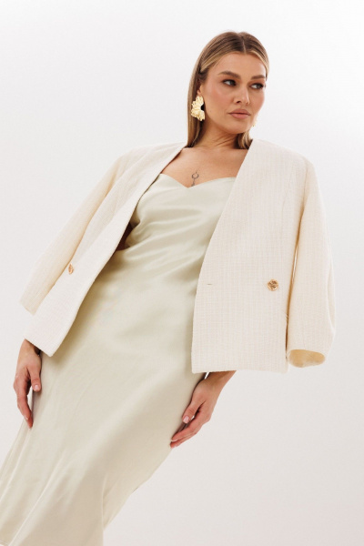 Платье Anelli 1823 жемчужный-нектар - фото 10