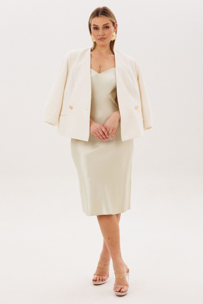 Платье Anelli 1823 жемчужный-нектар - фото 9