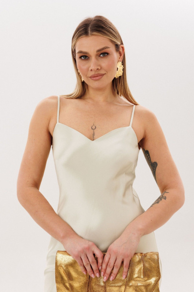 Платье Anelli 1823 жемчужный-нектар - фото 8