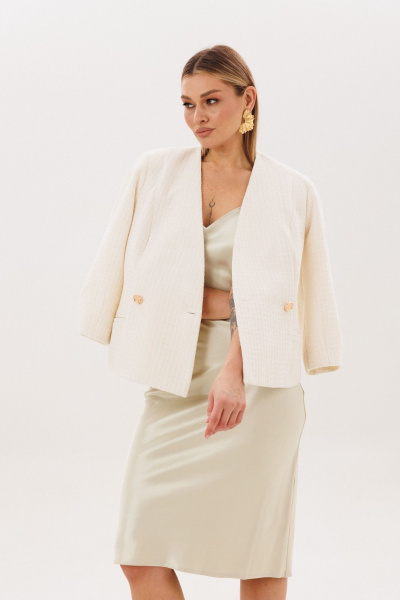 Платье Anelli 1823 жемчужный-нектар - фото 6