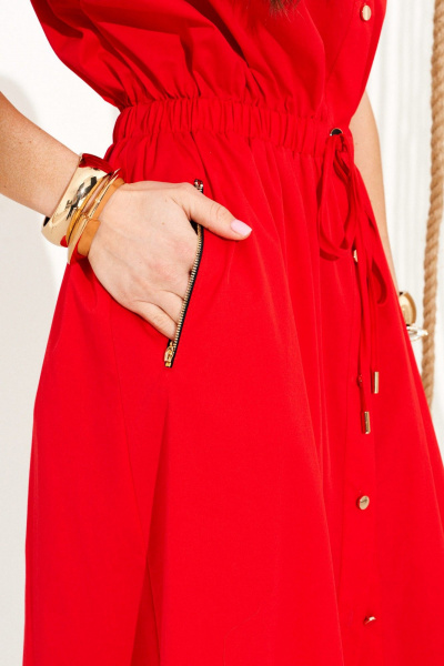 Платье ELLETTO 11138 красный - фото 7