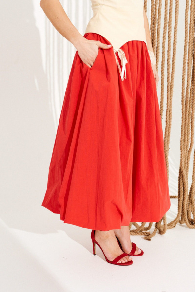 Юбка ELLETTO 12385 красный - фото 4