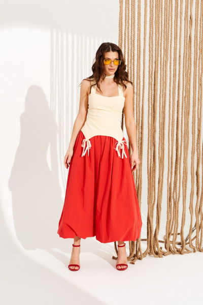 Юбка ELLETTO 12385 красный - фото 2