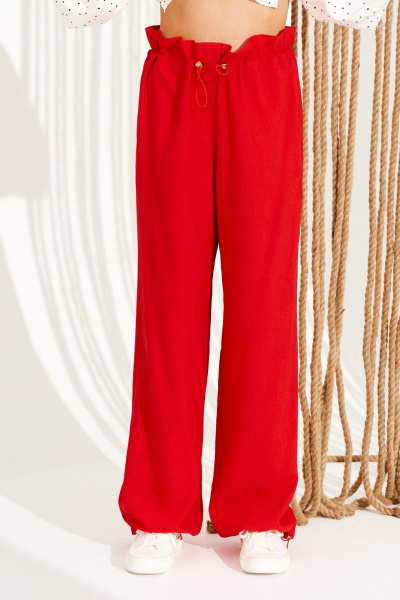 Брюки ELLETTO 12387 красный - фото 5