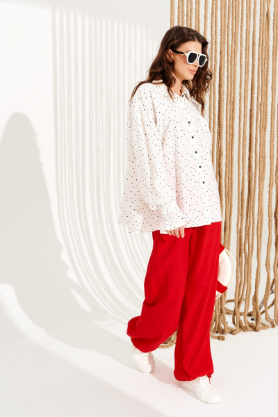 Брюки ELLETTO 12387 красный - фото 4