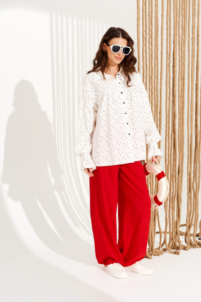 Брюки ELLETTO 12387 красный - фото 3