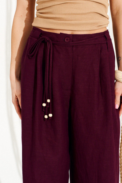 Брюки ELLETTO 12388 винный - фото 5