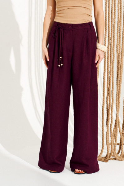 Брюки ELLETTO 12388 винный - фото 4