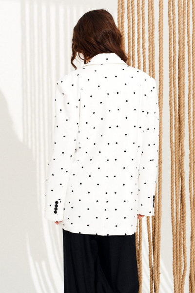 Жакет ELLETTO 13005 молочно-черный - фото 6