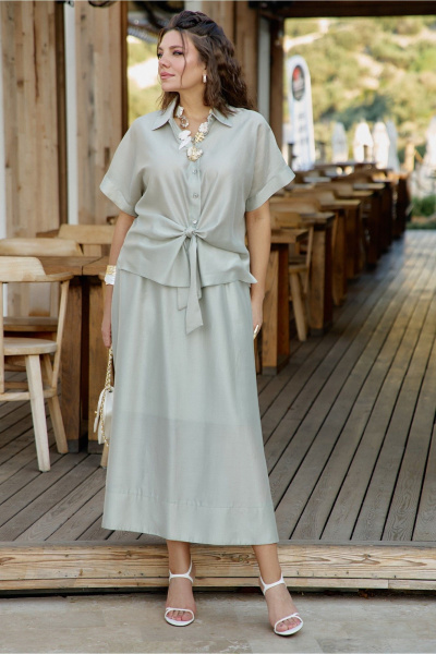 Блуза Vittoria Queen 28083/1бл светло-серый - фото 2