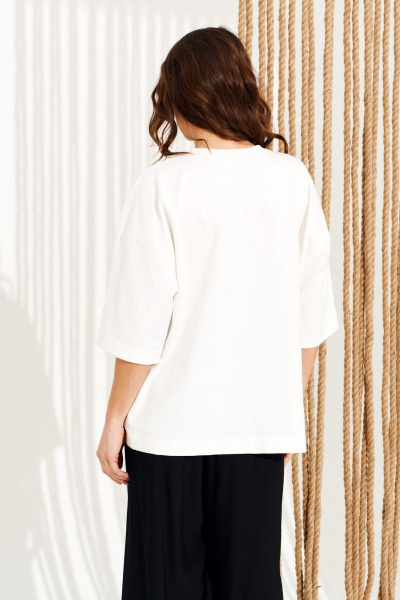 Джемпер ELLETTO 13007 молочный - фото 5