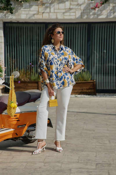 Брюки Vittoria Queen 28313бр молочный - фото 1