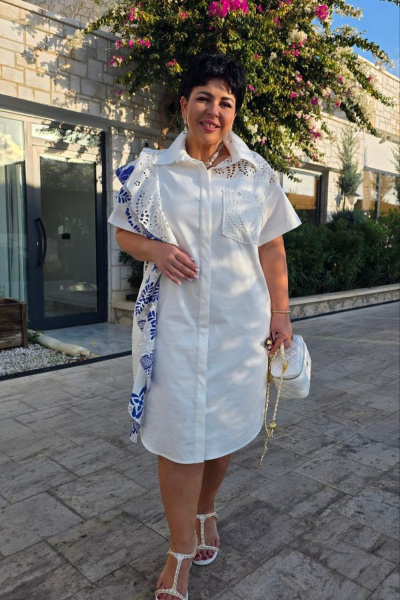 Платье Vittoria Queen 28343 молочный-принт - фото 9