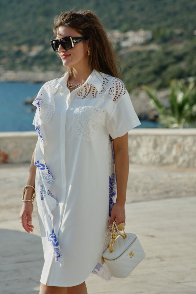 Платье Vittoria Queen 28343 молочный-принт - фото 3