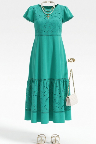 Платье Vittoria Queen 28493 бирюза - фото 8