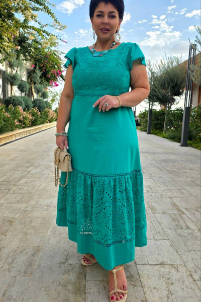 Платье Vittoria Queen 28493 бирюза - фото 7