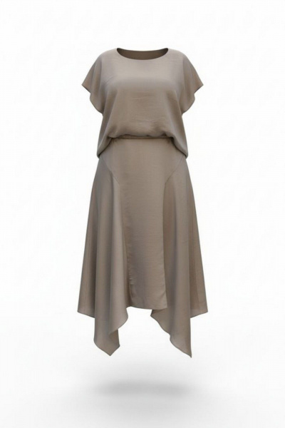 Юбка Vittoria Queen 28623ю бежево-серый - фото 8