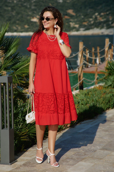 Платье Vittoria Queen 28703 красный - фото 2