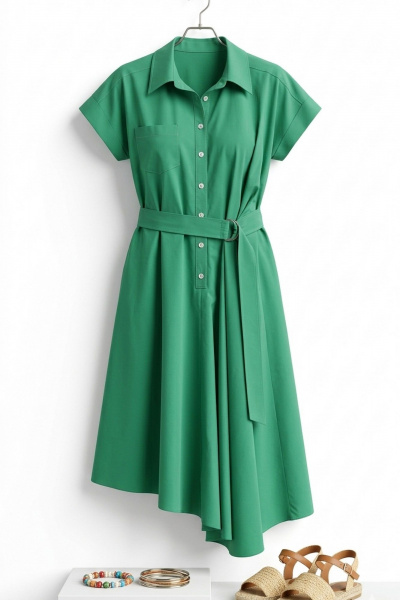 Платье Vittoria Queen 29163 зеленый - фото 6