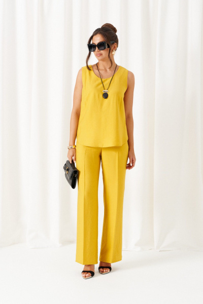 Брюки, жакет, топ Beautiful&Free 6449 желто-черный - фото 6