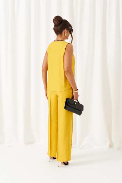 Брюки, жакет, топ Beautiful&Free 6449 желто-черный - фото 10