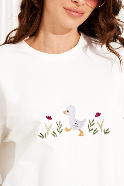 Джемпер ELLETTO 13013 молочный - фото 5