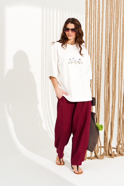 Джемпер ELLETTO 13013 молочный - фото 3