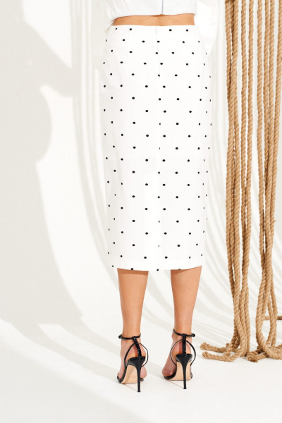 Блуза, юбка ELLETTO 15337 молочно-черный - фото 7