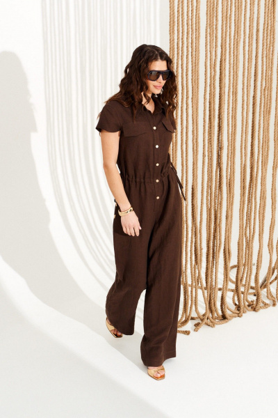 Комбинезон ELLETTO 15341 коричневый - фото 3