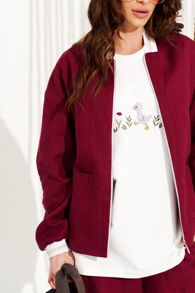 Брюки, бомбер ELLETTO 5336 бордо - фото 5