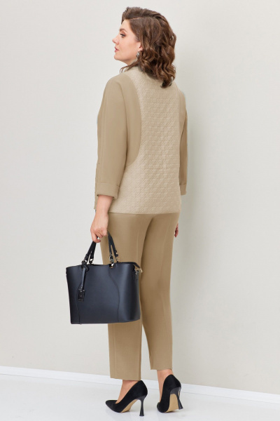 Брюки, жакет VOLNA 1368 песочно-бежевый - фото 4