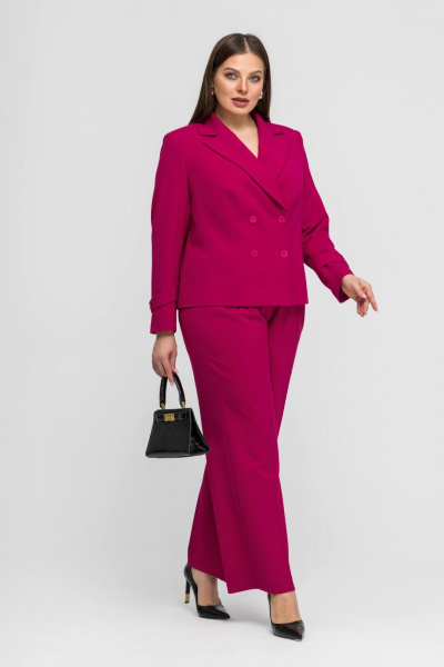 Брюки, жакет Gold Style 2704 малиновый - фото 1
