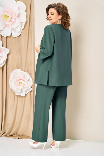 Блуза, брюки, жакет VOLNA 1458 темная-мята - фото 5