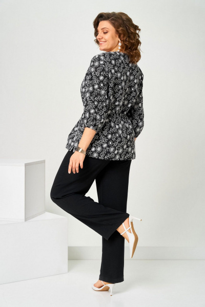 Блуза, брюки Асолия 1516 черно-белый - фото 6