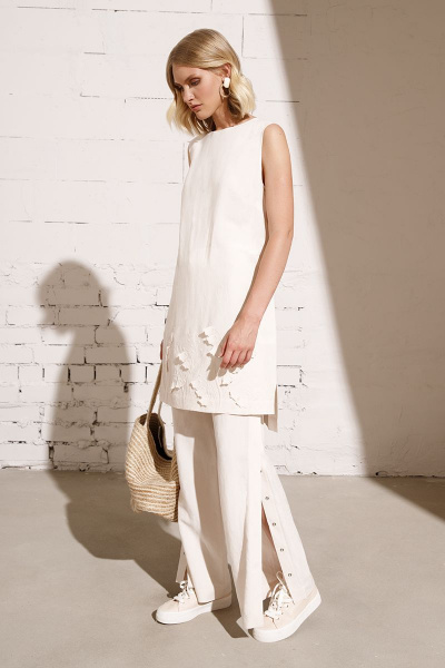 Брюки Nelva 3591 кремовый - фото 1