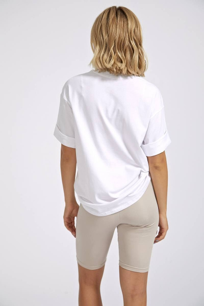 Летняя хлопковая футболка oversize с печатью KOSKA 218 - фото 3