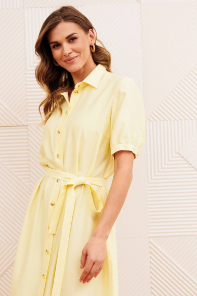 Платье Gizart 5126/2 сливочное масло - фото 4