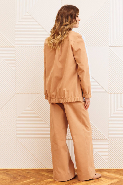 Брюки, жакет Gizart 5368 голубой+ мокко мусс - фото 9