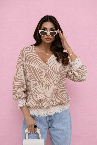 Блуза Nika.PL 0203501 бежевый - фото 1