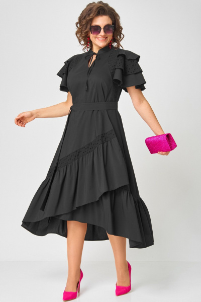 Платье EVA GRANT 7297 чёрный - фото 20