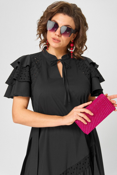 Платье EVA GRANT 7297 чёрный - фото 7