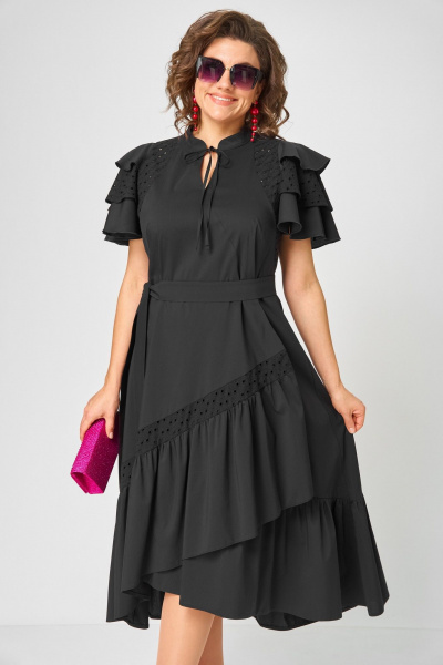 Платье EVA GRANT 7297 чёрный - фото 6