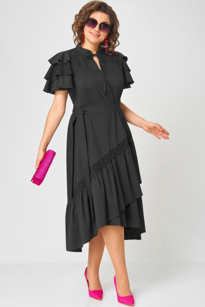 Платье EVA GRANT 7297 чёрный - фото 5