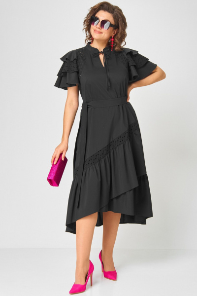 Платье EVA GRANT 7297 чёрный - фото 4