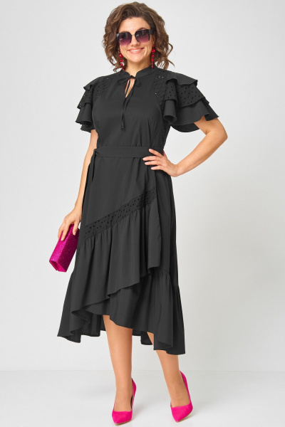 Платье EVA GRANT 7297 чёрный - фото 3