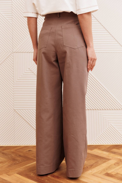 Брюки, джемпер Gizart 5383 молочный, капучино - фото 5