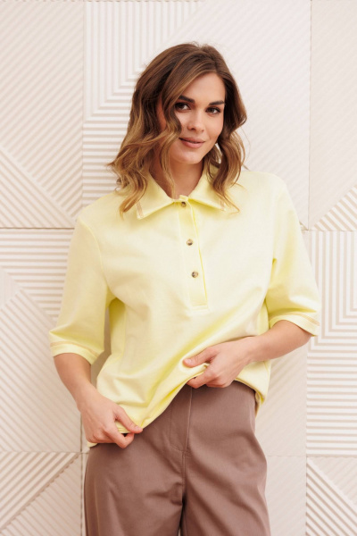 Брюки, джемпер Gizart 5383 сливочное масло, капучино - фото 4