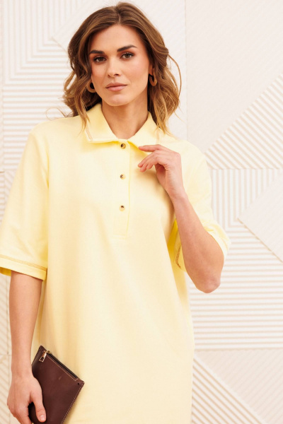 Платье Gizart 5394 сливочное масло - фото 7