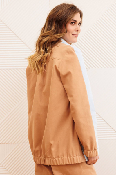 Жакет Gizart 15368 голубой+ мокко мусс - фото 7