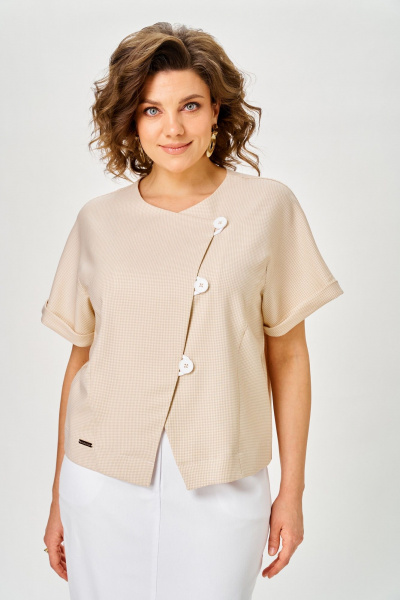 Жакет, юбка Michel chic 1422 карамель-белый - фото 6